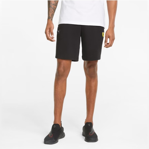 PUMA‎ Scuderia Ferrari Race Men's Sweat Shorts Black Size Large NWT D32 - Picture 1 of 12